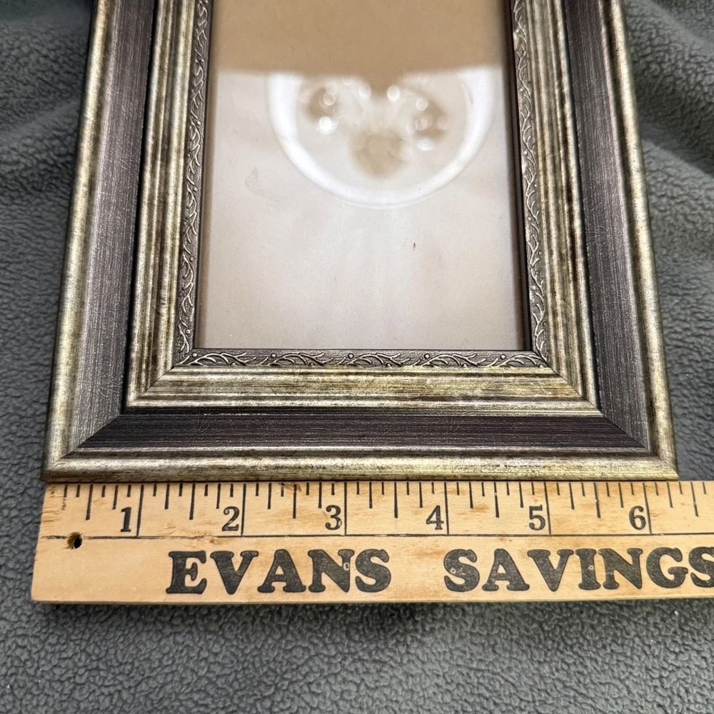 Ornate 4x6 Picture Frame Antiqued Silver Pewter Look Tabletop Wall Decor